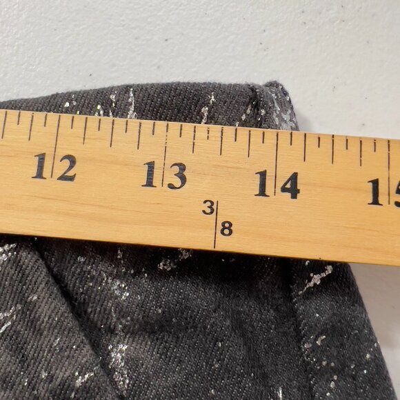 Fashion Nova Eye of the Storm Cargo Pants Black Metallic Paint Splatter Print L - Picture 9 of 16